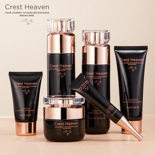 LuxeGlow 6-Piece Women's Facial Kit - Radiant Skin Care & Anti-Aging Moisturizing Set