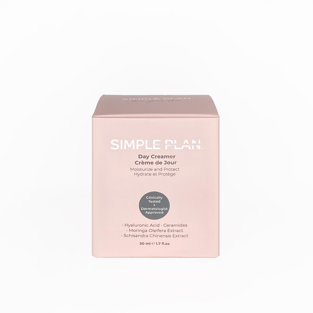 Simple Plan Daily Hydrating Day Cream - Fragrance-Free with Hyaluronic Acid & Ceramides | Lightweight for Sensitive Skin (50ml)