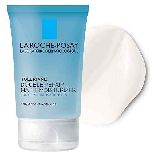 La Roche-Posay Toleriane Double Repair Matte Face Moisturizer, Daily Moisturizer For Oily Skin With Ceramide And Niacinamide For All Skin Tones, Oil Free, Non-Comedogenic, Available with SPF 30