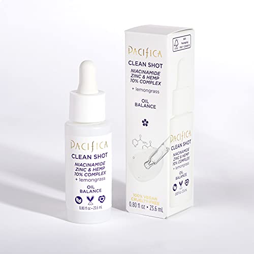 Pacifica Clean Shot Niacinamide Zinc and Hemp 10 Percent Complex Unisex 0.8 oz