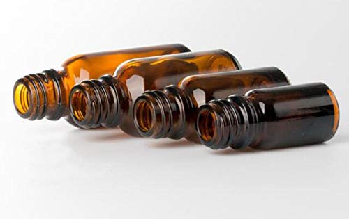 3 Pcs 30ml 1oz Empty Refillable Amber Glass Graduated Dropper Bottle Essential Oil Cosmetics Elite Fluid Container Jar Pot Holder with Glass Pipette Dropper