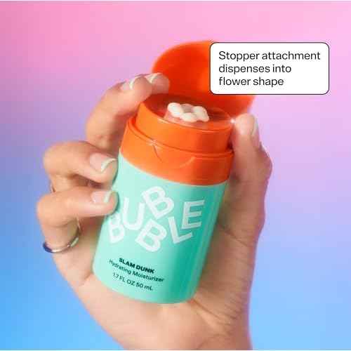 Bubble Skincare Slam Dunk Hydrating Face Moisturizer - Lightweight Face Lotion With Vitamin E + Aloe Vera - Daily Facial Moisturizer for Normal + Dry Skin - Skin Care with Blue Light Protection (50ml)