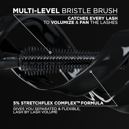 L’Oréal Paris Voluminous Panorama Mascara,Volumizing and Lengthening Mascara,Washable Longwear and Smudge Resistant Make Up,Black Brown,0.33 Fl Oz