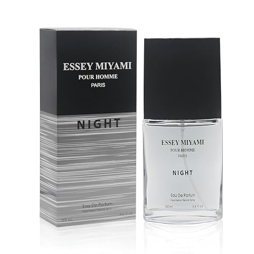 Essey Miyami Night Cologne for Men - Eau de Parfum Natural Spray 3.4 Fl Oz | Versatile Daily Fragrance