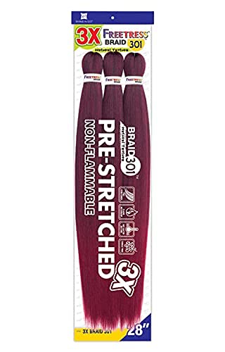 Shake-N-Go 3X BRAID 301 28" (T27) - FreeTress Synthetic Pre-Stretch Jumbo Braiding (240g)