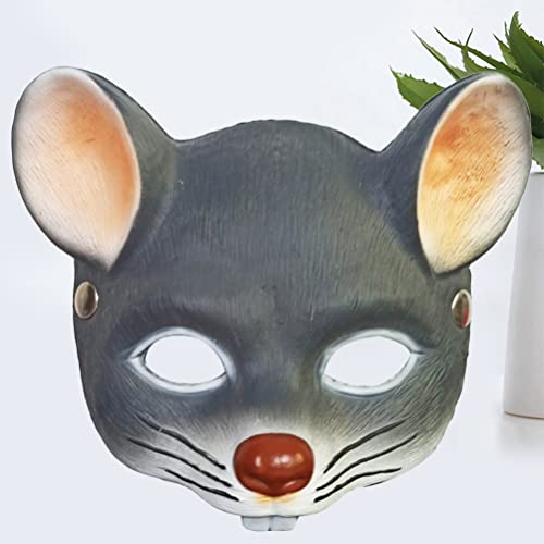 NOLITOY Rat Head Masks Animal Mouse Masks for Halloween Costume Party Props Brown