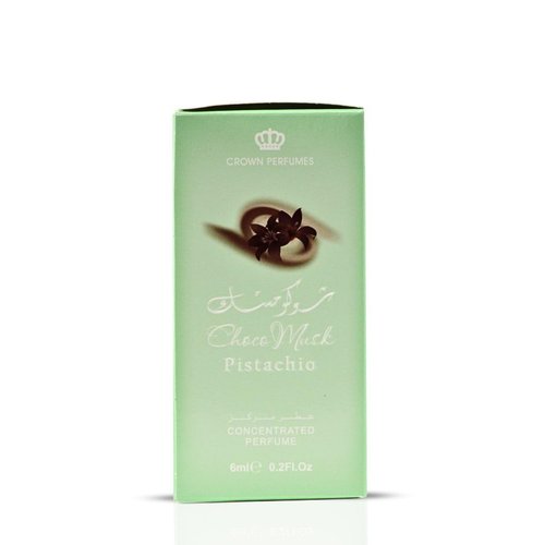 Al-Rehab Choco Musk Pistachio Perfume Oil Roll-On - 6ml (0.2 oz) | Nutty Gourmand Fragrance with Pistachio, Chocolate & Vanilla | Sweet, Creamy & Addictive | Long-Lasting Scent for Women & Men