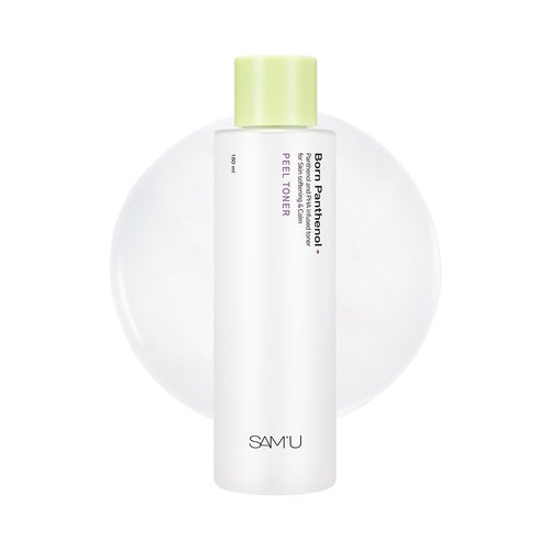 SAM'U Born Panthenol Peel Toner, Instant Hydration with 7 Hyaluronic Acids & Ceramide, Gentle Exfoliating PHA Toner for Women – Korean Skincare for All Skin Types (180ml / 6.08 fl oz)