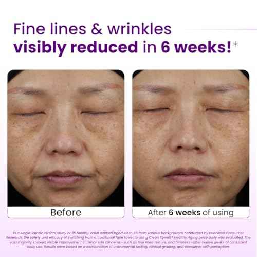 Clean Skin Club Healthy Aging Clean Towels¢ç XL, Smooths Fine Lines Wrinkles & Texture in 6 weeks, Treated for Extra Softness, Disposable Face Towels, Anti Aging Makeup Remover Dry Wipe, 50 count