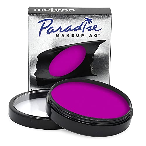 Mehron Makeup Paradise Makeup AQ Face & Body Paint (1.4 oz) (Nebula – Neon Purple/Purple UV)