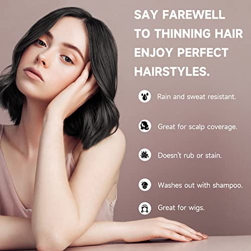 Mifeloy 2 Pack Root Cover Up Powder, Medium Brown - Long-lasting Gray Hair Root Concealer for Hairline, Beard Line, Eyebrow, Instantly Covers Thinning Grays, Touch Up Hair Color for Travel