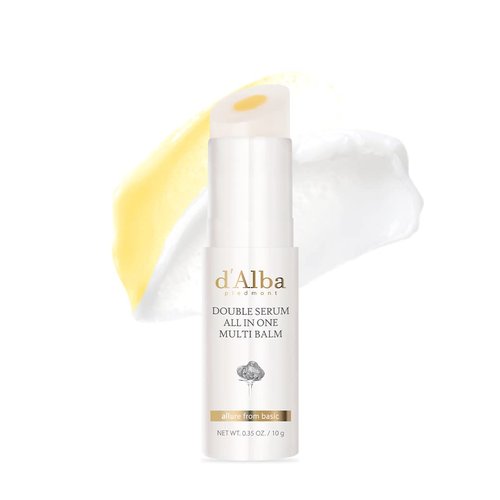 d'alba Piedmont White Truffle Double Serum - All-in-One Vegan Skincare Balm with Vitamin C & Collagen | 3-in-1 Anti-Wrinkle Eye Treatment