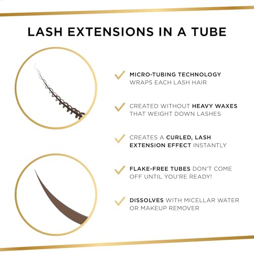 tarte tartelette tubing mascara – Lash Extensions in a Tube, Easy-to-Remove Eye Makeup, Clinically Proven to Volumize & Curl, 24Hr Smudge-Proof Longwear, Vegan & Cruelty-Free, travel size, black
