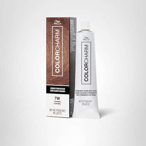 COLORCHARM Permanent Cream Hair Color, 7W Caramel, 2 oz.