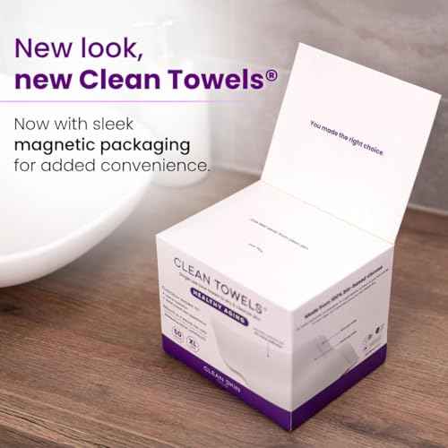 Clean Skin Club Healthy Aging Clean Towels¢ç XL, Smooths Fine Lines Wrinkles & Texture in 6 weeks, Treated for Extra Softness, Disposable Face Towels, Anti Aging Makeup Remover Dry Wipe, 50 count