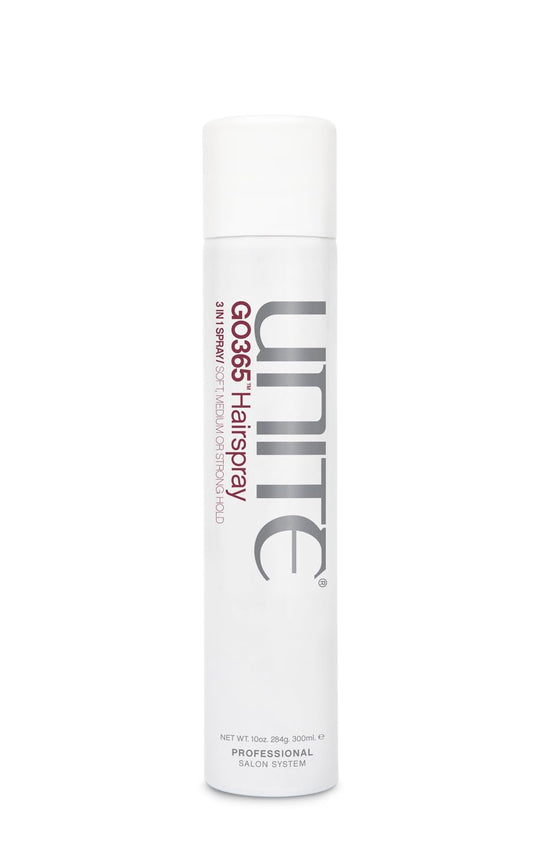 UNITE Hair GO365 Hairspray - 3-in-1 Adjustable Styling Spray for Flexible to Strong Hold - 10 Oz