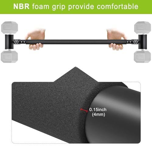 Kipika Adjustable Dumbbell to Barbell Converter - EZ Curling Bar Adapter - Versatile Weightlifting Equipment for Home Gym