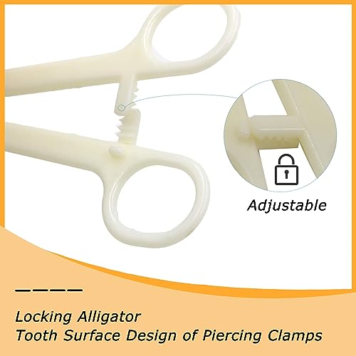 Disposable Piercing Needles and Clamps Kit - TONBAO 75Pcs Ear Nose Piercing Forceps Kit 25Pcs Rounded Piercing Forceps with 50pcs Mixed Hollow Piercing Needles 12G 14G 16G 18G 20G for Piercing Tools