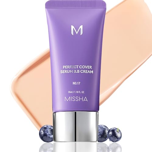MISSHA M PERFECT COVER SERUM BB CREAM No.13 Light Fair- Fair with Cool Undertone, Skin Tint, Tinted Moisturizer, Skin Care Foundation Makeup, Korean Makeup,1.18 Fl oz
