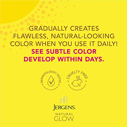 Jergens Natural Glow Face Self Tanner Lotion, SPF 20 Sunless Tanning, Fair to Medium Skin Tone, Daily Facial Sunscreen, Oil Free, Broad Spectrum Protection, 2 Oz, Pack of 2 (Packaging May Vary)