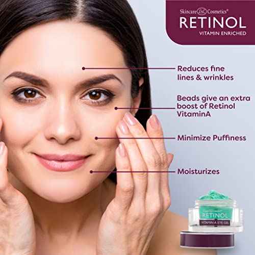 LIVAURA Retinol Vitamin A Eye Gel ? Anti-Wrinkle Treatment Minimizes Signs of Aging, Dark Circles Around Eyes ? Extra Boost of Retinol From Micro-Beads Restores Tone & Elasticity to Eye Area