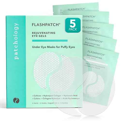 Patchology Under Eye Gel Patches ? Natural Eye Masks for Puffy Eyes, Dark Circles & Eye Bags, Soothing Skincare Treatment for All Skin Types, Beauty & Personal Care Essentials (5 Pairs)