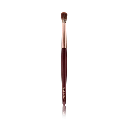 Charlotte Tilbury Eye Blender Eyeshadow Brush - Ultra-Soft Synthetic Bristles for Seamless Blending | Rose Gold & Night Crimson Finish