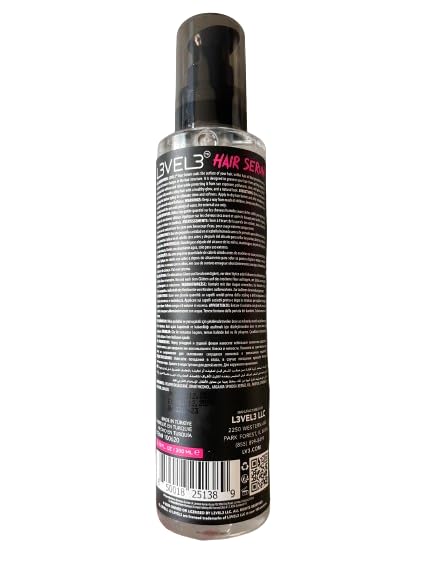 L3 Level 3 Hair Serum - Repairs your Damaged Hair - Softens and Smoothing - Level Three Hair Smoothing Serum