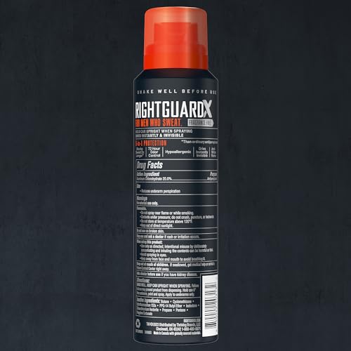 Right Guard Xtreme Defense Antiperspirant & Deodorant Spray | 5-in-1 Protection Dry Spray Deodorant For Men | Blocks Sweat 2X Longer | 72-Hour Odor Control | Fragrance Free, 3.8 oz. (3 count)