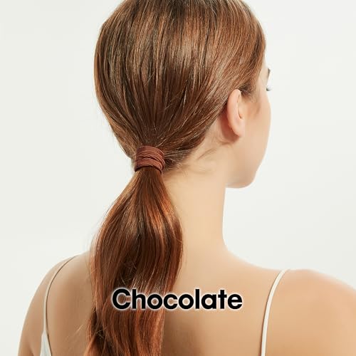 Qooocy 8MM No-Slip Women Hair Ties for Thick & Curly Hair, 12 Pcs, Blonde