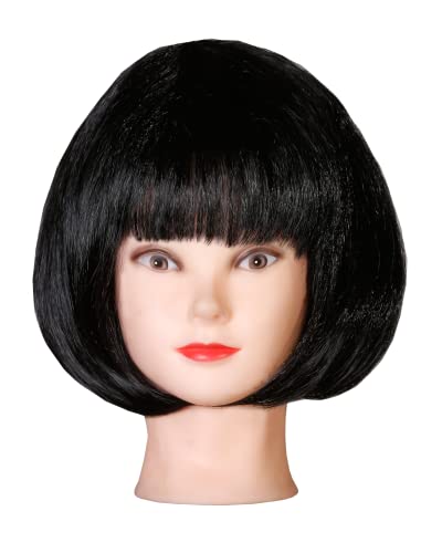 Matissa Short Straight 10" Bob Wig with Bangs Synthetic Fancy Dress Costume Halloween Party (Royal Blue)