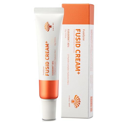 FUSIDYNE Fusid Cream Plus (0.5oz) - Moisturizer Face Cream for Daily Hydration, Even Skin Tone. Travel Essentials. Korean Moisturizer for Face with Fusiderm, Peptides, Vitamin C.