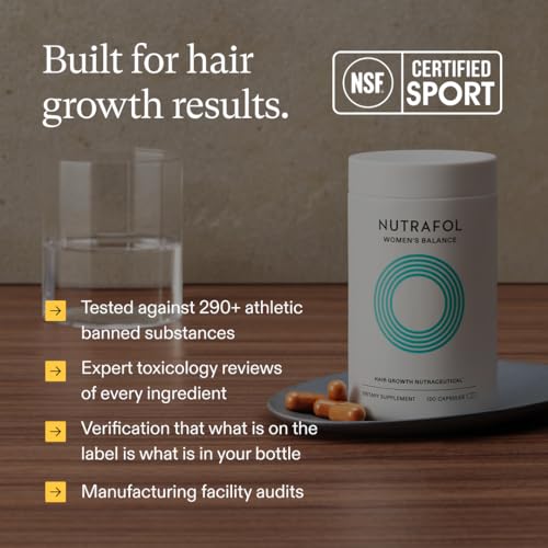 Nutrafol Women's Balance Hair Growth Supplements, for Women 45 Years and Older, Clinically Proven for Visibly Thicker Hair and Scalp Coverage, Dermatologist Recommended - 3 Month Supply, Pack of 3