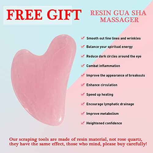 Ice Roller and Gua Sha Set for Face, Eyes and Neck - Skin Care Beauty Tools to Brighten Skin and Enhance Natural Glow (Pink)
