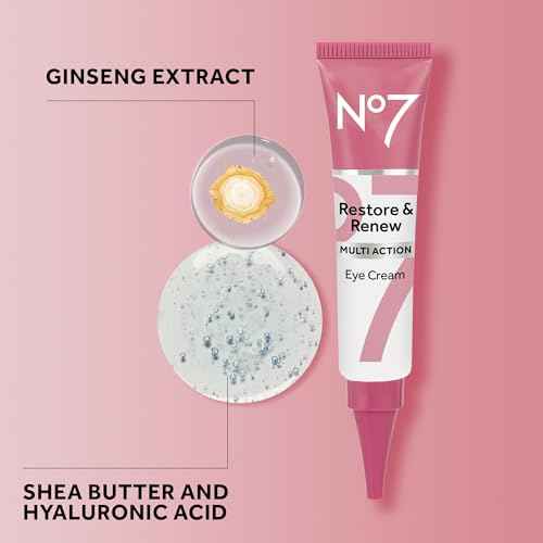No7 Restore & Renew Multi Action Eye Cream - Skin Renewing Under Eye Cream for Puffiness & Dark Circles - Moisturizing Formula for Wrinkles (15ml)