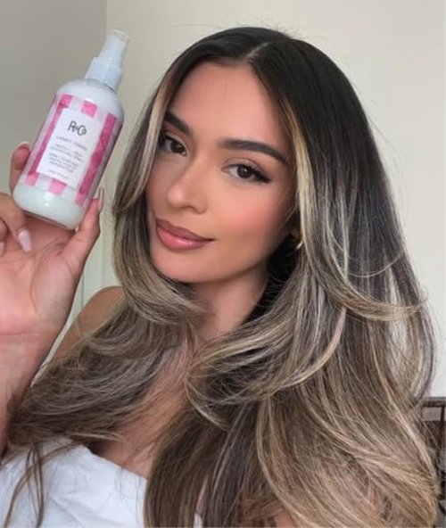 R+Co Candy Stripe Protect + Prep Detangling Spray | Instantly Detangles, Nourishes Hair, Prevents Breakage | Vegan + Cruelty-Free | 8.5 Fl Oz