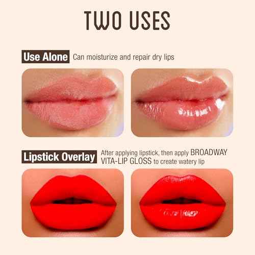 Ruby Kisses Broadway Vita-Lip Clear Lip Gloss (3 Pack Mango Butter, Rosehip, Coconut Oil), Ultra-Hydrating & Soothing Formula with Vitamin Oils, High-Shine Non-Sticky Finish, Healing Lip Balm
