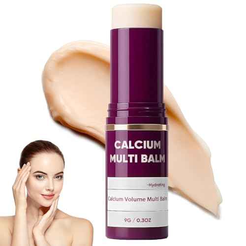 Calcium Multi Balm Stick, Calcium Volume Multi Balm, Moisturizer Stick, Korean Skin Care, Under Eye Cream for Dark Circles & Wrinkles, Hydrating, Firming Skin, Suitable for Eyes, Neck, Face (1)