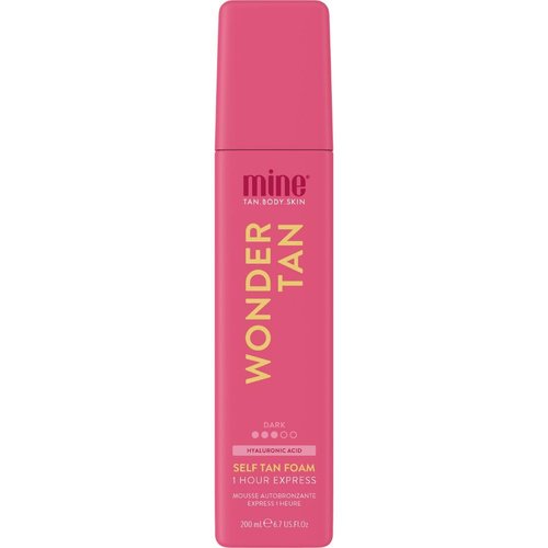 Minetan Wonder Tan Self Tanning Mousse - 1 Hour Express Foam for Face & Body | Warm Dark Finish, Hydrating | 6.7 Fl Oz