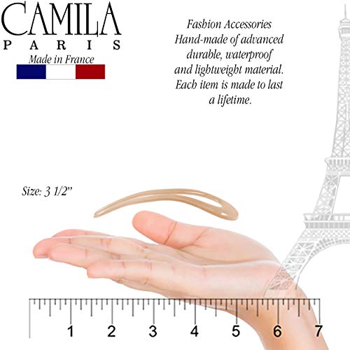 Camila Paris CP2469 French Twist Stick Clip Pins, Handmade, Tokyo, Girls Hair Pin U-Shaped Hair Fork for Girls Spiral Updo Chignon Bun Holder, Fashion Styling Hair Accessories for Women Made in France