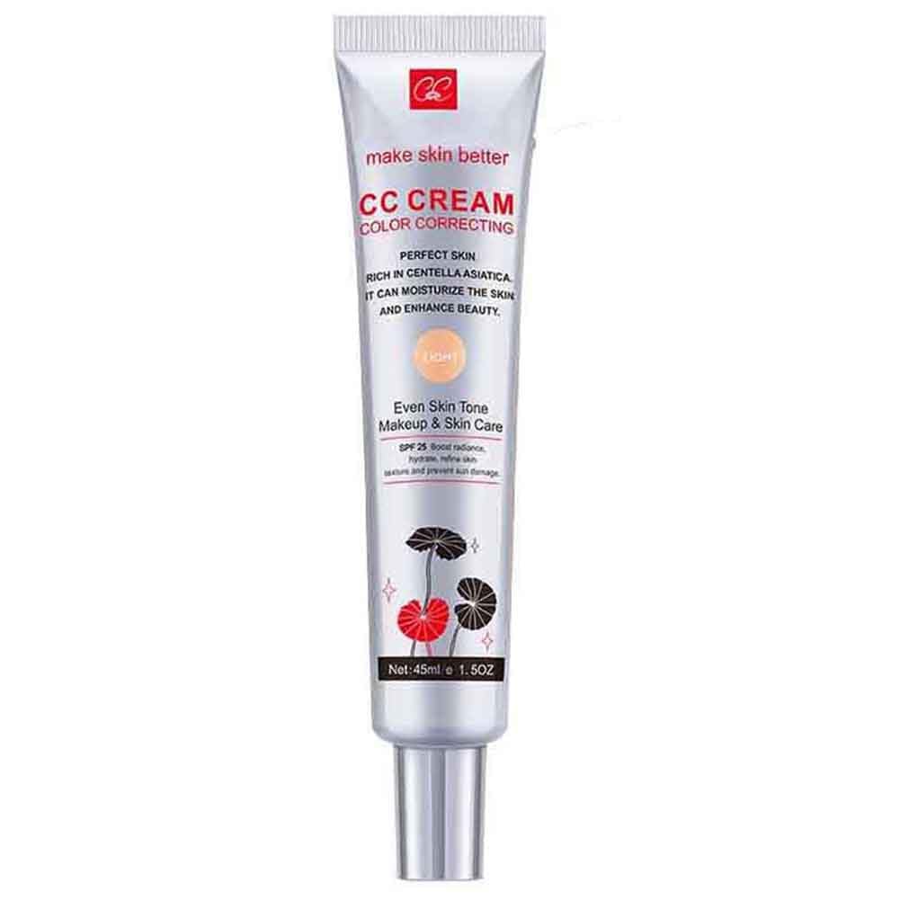 Skiennix Color Correcting CC Cream - Lightweight Foundation with SPF 25, Hydrating Serum, Even Skin Tone (Light, 1PCS)