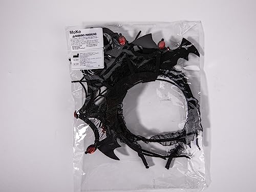 MoKo Halloween Decorations Headbands Costumes for Women and Girls, 4 Pack Bat Crown Witch Hair Accessories Hoop for Halloween Party Hair Hoop Costume Dress up Cosplay, Black