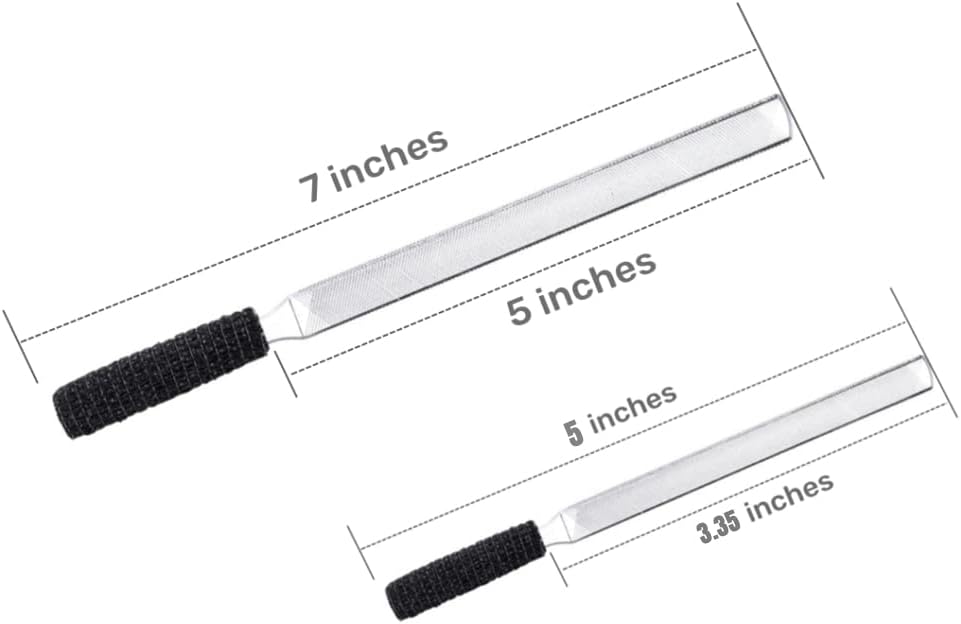 Skiennix Stainless Steel Toe Nail Files - 2-Piece Set for Thick Nails | Ideal for Men, Seniors & Dogs