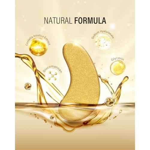24k Gold Under Eye Patches (25 Pairs), eye mask, Collagen Skin Care Products, Eye Patches for Puffy Eyes, eye masks for dark circles and puffiness