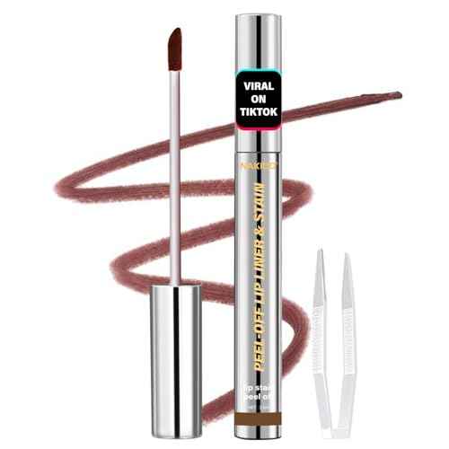 Lip Stain - Lip Stain Peel Off | Waterproof, Transfer-Resistant, Smudge-Proof | Precise Application, One-Peel Finish | Long Lasting Lip Liner Stain for All-Day Color Hold£¨dark brown£©