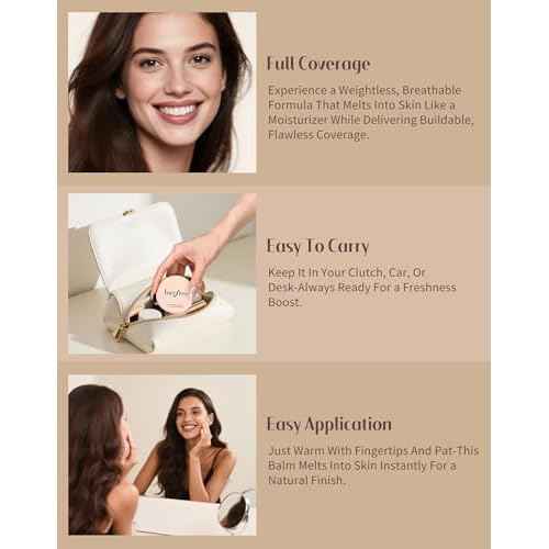 bayfree Tinted Moisture Foundation Balm, All-Day Wear Full Coverage Foundation, Hydrating & Weightless, Sweatproof & Humidity-Resistant, Buildable Natural Finish, Vegan Korean Makeup