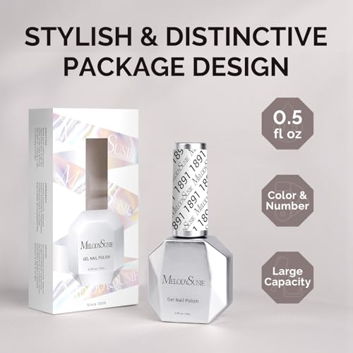 MelodySusie Pink Gel Polish,0.5fl oz Baby Pink Soak Off UV LED Nude Pink Gel Polish Gift for Women Nail Art Manicure Salon DIY Nail Design Decoration at Home-1758
