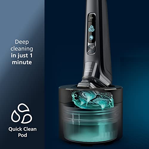 Philips Norelco Shaver 9800, S9987/85 + Philips Norelco 2pk Quick Clean Pod Replacement Cartridge, CC12/52