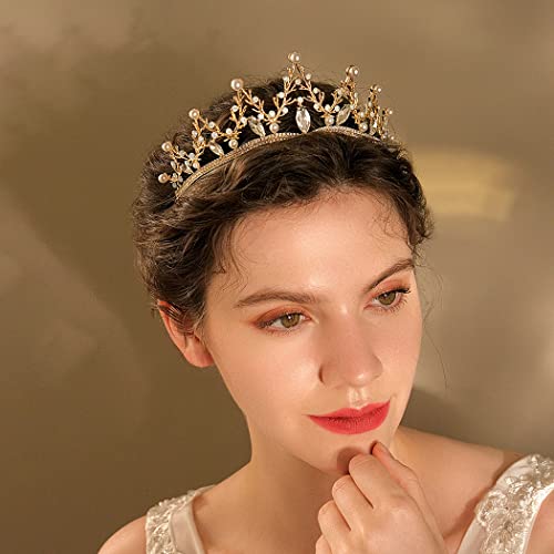 Rhinestone Crystal Tiaras and Crowns for Women and Girls - Sparkling Princess Tiara for Bride, Silver Wedding Headband Fashion Hair Accessories for Wedding Prom Bridal Party Photography