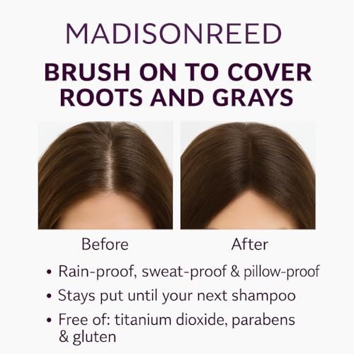 Madison Reed Root Touch Up Powder + Brow Filler – Ombra Dark Brown, Instant Gray Coverage, Conceals Roots & Fills Brows, For Hairlines & Thinning Hair, Temporary, 0.13 oz (60 Uses)